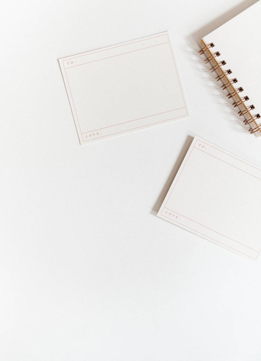 white notepads